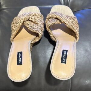 Nine West Women's Woven Tan Sandals